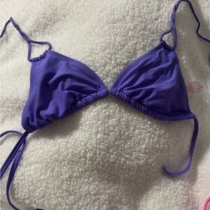Purple Triangle Bikini Top